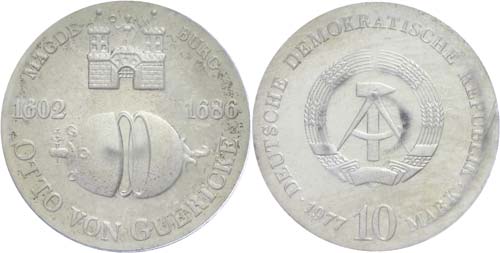Münzen DDR 10 Mark, 1977, Otto ... 