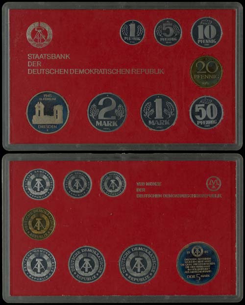 GDR Normal Use Coin Sets 1 penny ... 