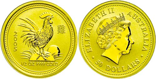 Australia 50 Dollars, Gold, 2005, ... 
