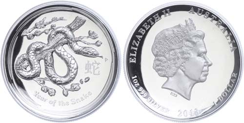 Australien 1 Dollar, 2013, Lunar ... 
