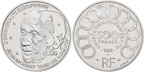 France 500 franc / 70 Ecus ... 