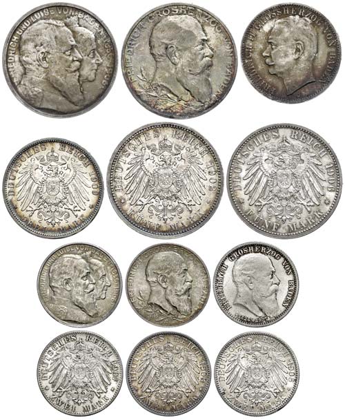 German Coins After 1871 BADEN, lot ... 