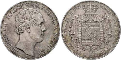 Saxony Double taler, 1849, ... 