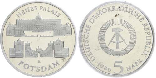 Münzen DDR 5 Mark, 1986, Neues ... 