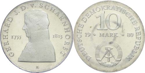 Münzen DDR 10 Mark, 1980, ... 