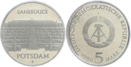 Münzen DDR 5 Mark, 1986, ... 