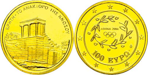 Greece 100 Euro, Gold, 2003, ... 