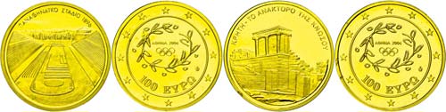 Greece 2 x 100 Euro, Gold, 2004, ... 