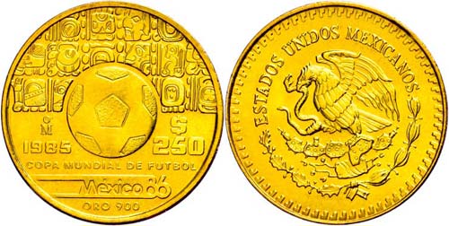 Coins Mexiko 250 Peso, Gold, 1985, ... 