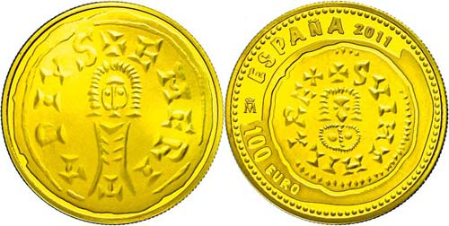 Spain 100 Euro, Gold, 2011, ... 