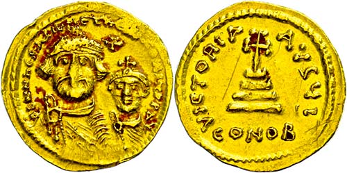 Münzen Byzanz Solidus, Heraclius, ... 