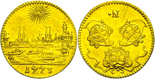 Nürnberg City 1 / 2 ducat, 1773, ... 