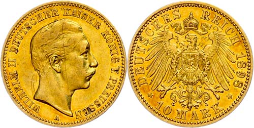 Prussia 10 Mark, 1898, Wilhelm ... 