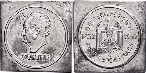 Münzen Weimar 5 Reichsmark, 1932, ... 