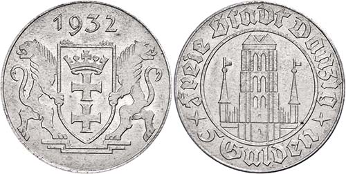 Coins German Areas Gdansk, 5 ... 