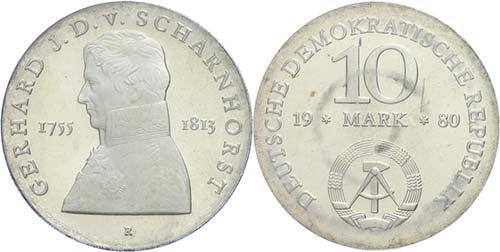 Münzen DDR 10 Mark, 1980, ... 