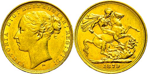 Australia Pound, Gold, 1879, ... 