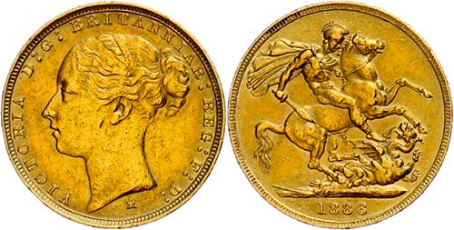 Australia Sovereign (Pound), 1886, ... 