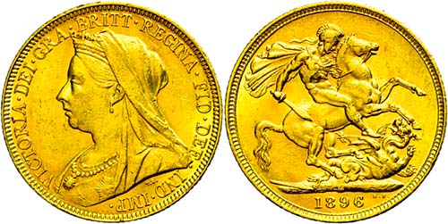 Australia Pound, Gold, 1896, ... 