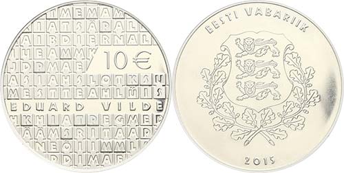 Estonia 10 Euro, 2015, Eduward ... 