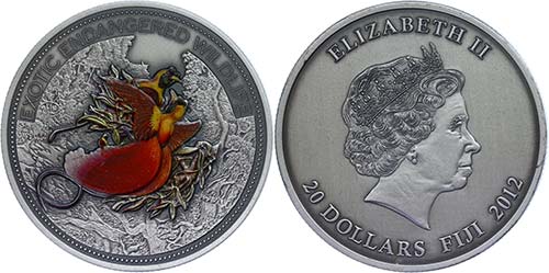 Fiji 20 Dollars, 2012, bird of ... 