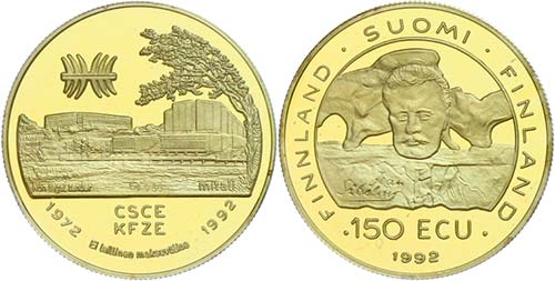 Finnland 150 ECU, Gold, 1992, 20 ... 