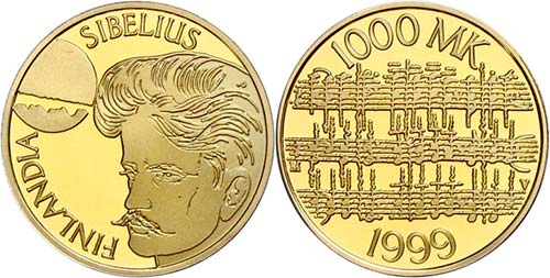 Finland 1000 Maarka, Gold, 1999, a ... 