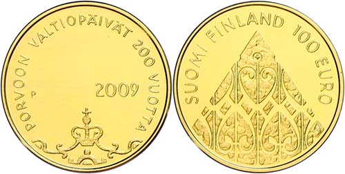 Finland 100 Euro, Gold, 2009, 200. ... 