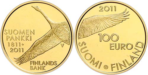 Finland 100 Euro, Gold, 2011, 200 ... 
