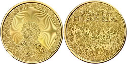 Finland 100 Euro, Gold, 2017, a ... 