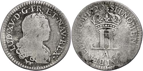 France 20 Sols, 1720, louis XV., ... 