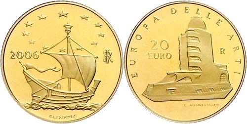 Italy 20 Euro, Gold, 2006, ... 