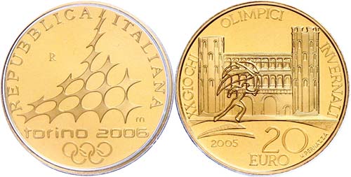 Italy 20 Euro, Gold, 2006, XX. ... 