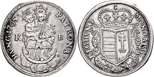 Hungary 1 / 2 thaler, 1705, ... 