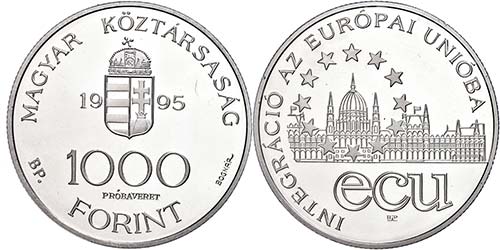 Hungary 1000 forint, silver, 1995, ... 