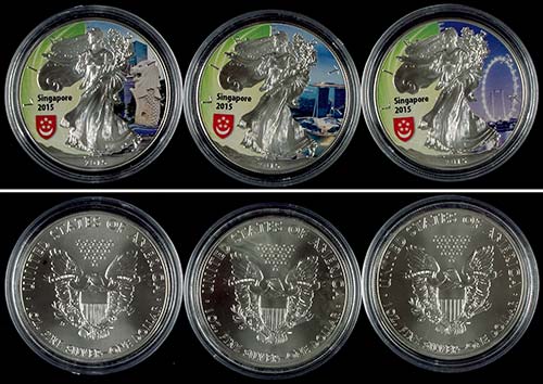Coins USA Set to 3 x 1 Dollar, ... 