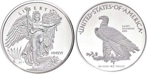 Coins USA 1 oz silver, 2016, ... 