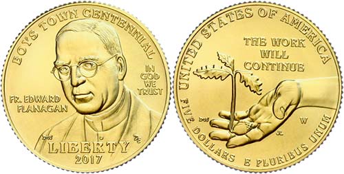 Coins USA 5 Dollars, Gold, 2017, ... 