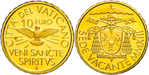 Vatican 10 Euro, Gold, 2013, Sede ... 