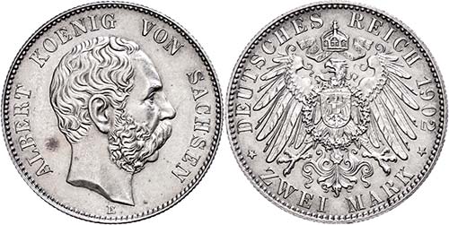 Saxony 2 Mark, 1902, Albert, f. ... 