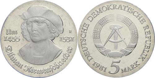 Münzen DDR 5 Mark, 1981, ... 