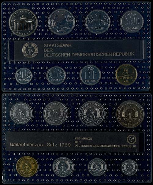 GDR Normal Use Coin Sets 1 penny ... 