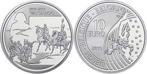 Belgien 10 Euro, 2015, 200 Jahre ... 