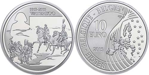 Belgien 10 Euro, 2015, 200 Jahre ... 