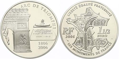 France 1, 5 Euro, 2006, 200 years ... 