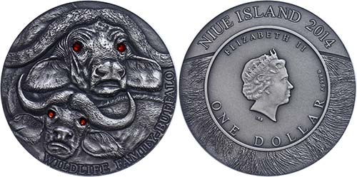 Niue 1 Dollar, 2014, Buffalo, 1 oz ... 