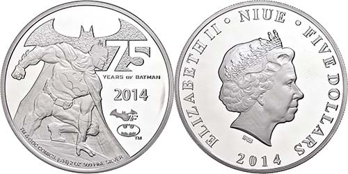 Niue 5 Dollars, 2014, 75. ... 