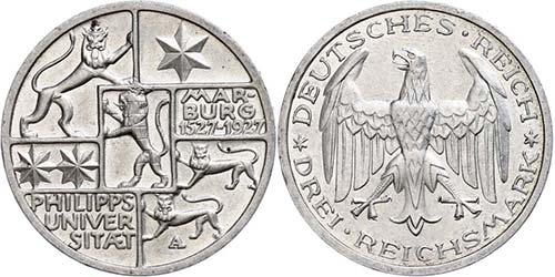 Coins Weimar Republic  3 ... 