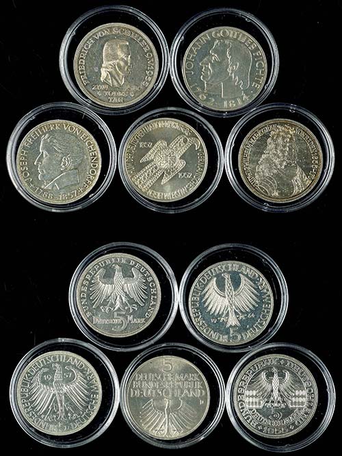 Federal coins after 1946  5 x 5 ... 