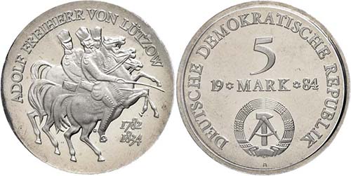 Münzen DDR  5 Mark, 1984, ... 